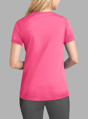 Women’s Pink Polyester Dry Fit T-Shirt 140gsm | Promo Thread