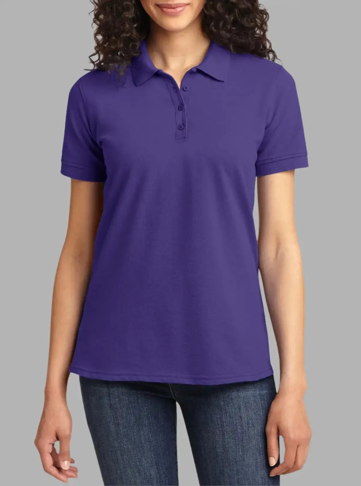 Women’s Purple Piqué Polyester Polo T-Shirt 200 GSM | Promo Thread