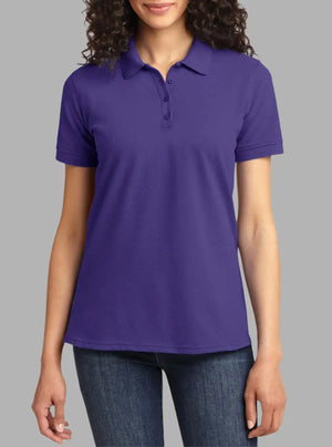 Women’s Purple Piqué Polyester Polo T-Shirt 200 GSM | Promo Thread