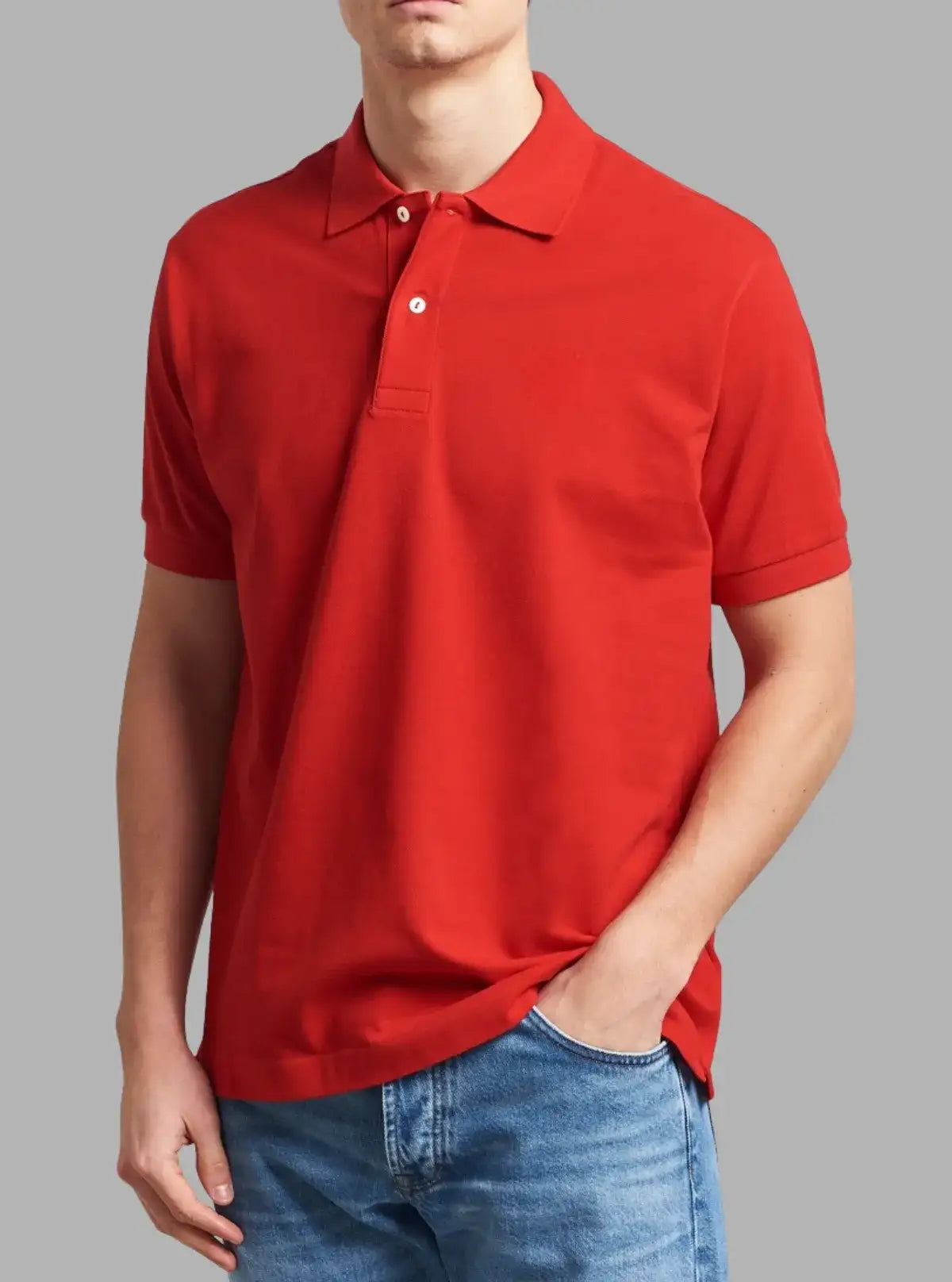 Men’s Red Solid Polo T-Shirt 240 GSM Cotton | Promo Thread