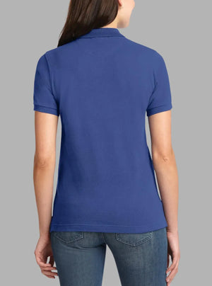 Women’s Royal Blue Solid Polo T-Shirt 240 GSM Cotton | Promo Thread