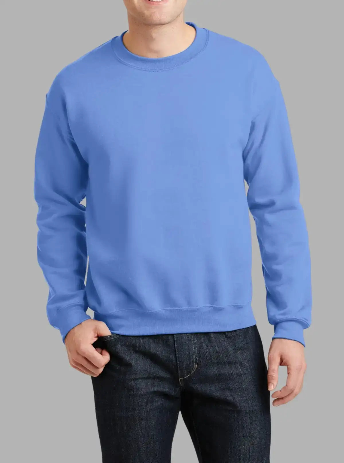 Men’s Sea Blue Crew Neck Sweatshirt 300gsm | Promo Thread