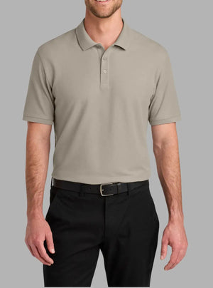 Men’s Stone Pique Polyester Polo T-Shirt | Promo Thread Wholesale