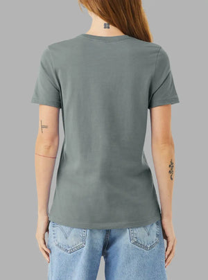 Women’s Storm Blue 180 GSM Cotton T-Shirt | Bio-Washed Soft Tee