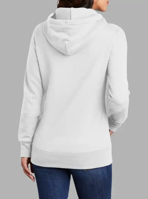 Women’s 300gsm White Hoodie – Poly Cotton Sweatshirt by Promo Thread