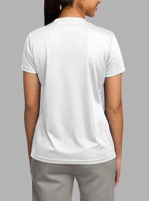 Women’s White Polyester Dry Fit T-Shirt 140gsm | Promo Thread