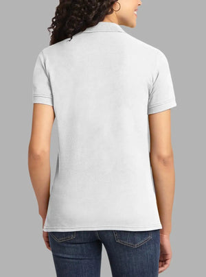 Women’s White Piqué Polyester Polo T-Shirt 200 GSM | Promo Thread