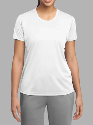 Women’s White Polyester Dry Fit T-Shirt 140gsm | Promo Thread