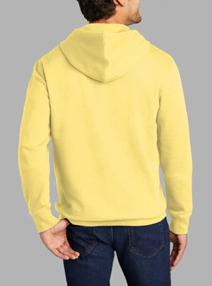 Men’s Bright Yellow 300gsm Hooded Sweatshirt | Poly Cotton Hoodie