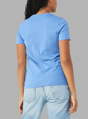 Women’s Carolina Blue 180 GSM Cotton T-Shirt | Soft Bio-Washed Tee
