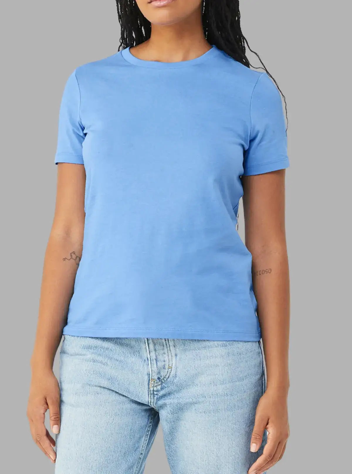 Women’s Carolina Blue 180 GSM Cotton T-Shirt | Soft Bio-Washed Tee