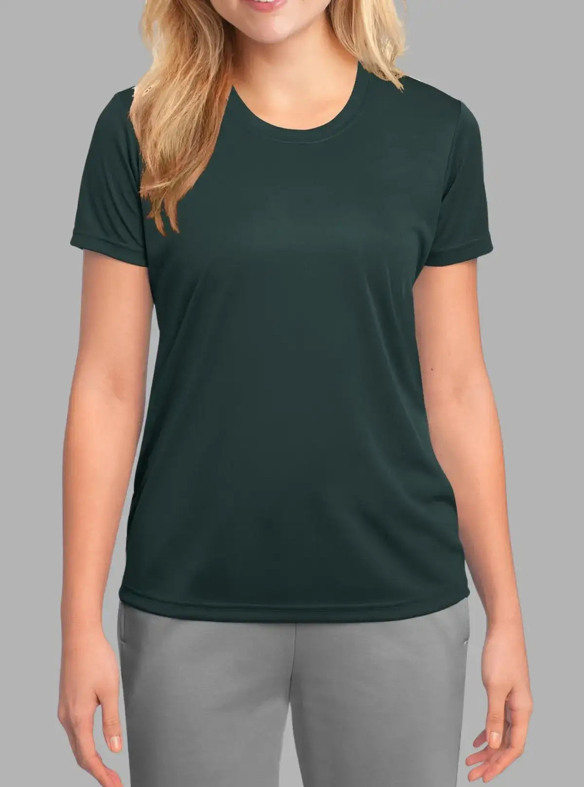 Women’s Dark Green Polyester Dry Fit T-Shirt 140gsm | Promo Thread